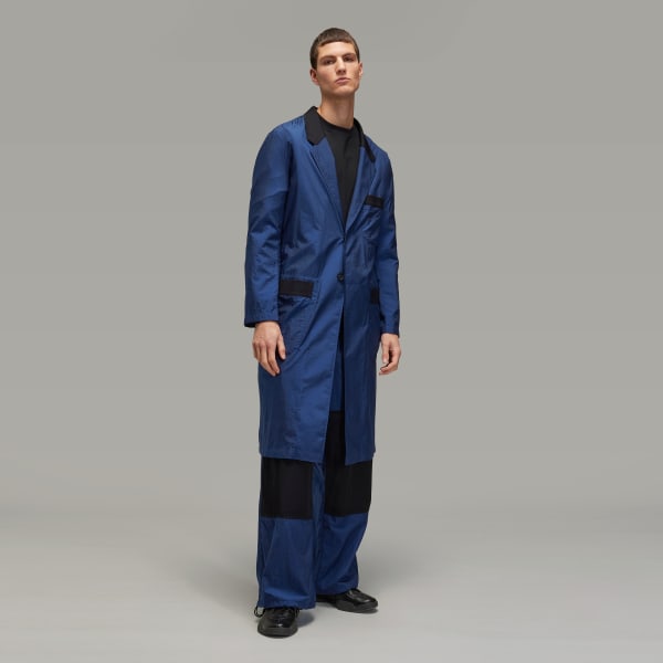 Blue Y-3 Ultralight Nylon Blazer Coat