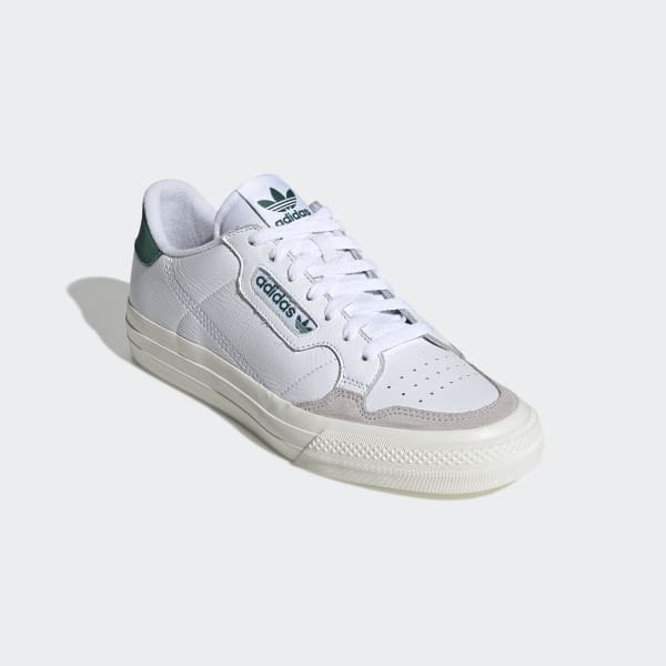 adidas originals continental 80 vulc sneakers in leather with green tab