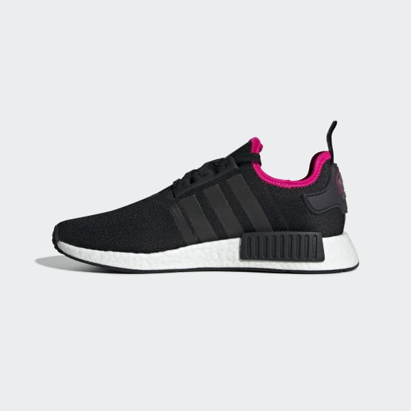 nmd_r1 shoes black and pink