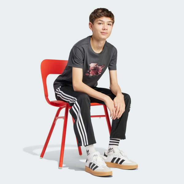 Gris Playera adidas Originals x Minecraft Estampada