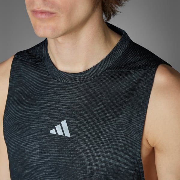 Gris Playera sin Mangas de Entrenamiento Designed for Training HEAT.RDY HIIT