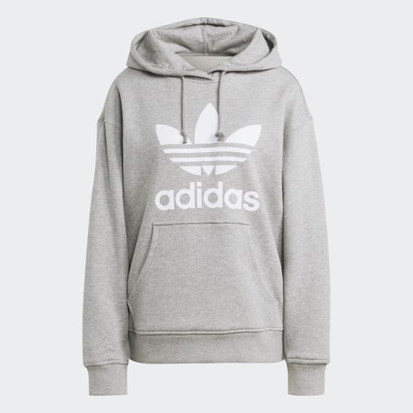 Gris Sweat-shirt à capuche Trefoil