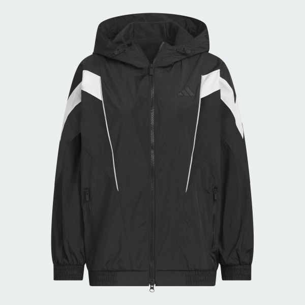 アディダス STADIUM CHROME ウーブンジャケット - ブラック
