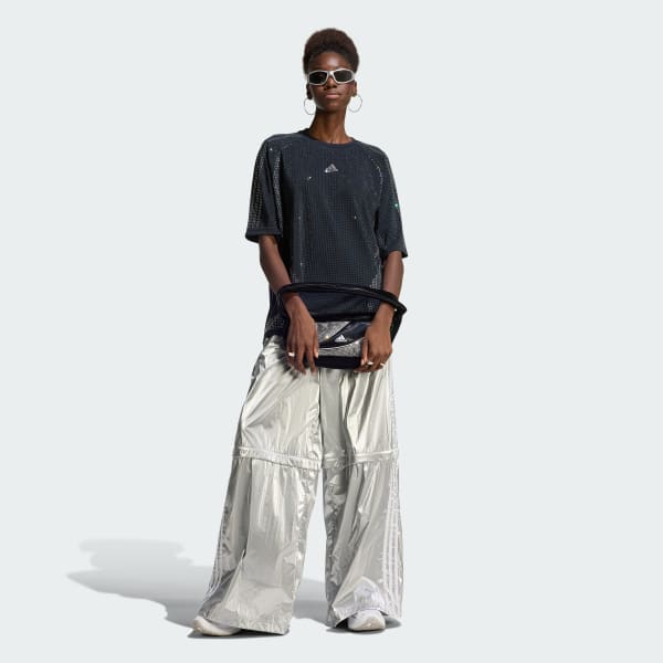 Svart TEAMGEIST RHINESTONE T-SKJORTE