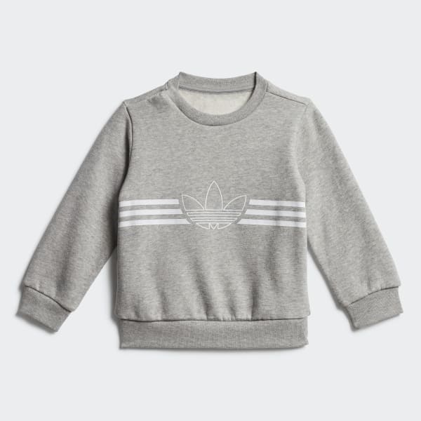 adidas originals men's outline fleece crewneck sweatshirt