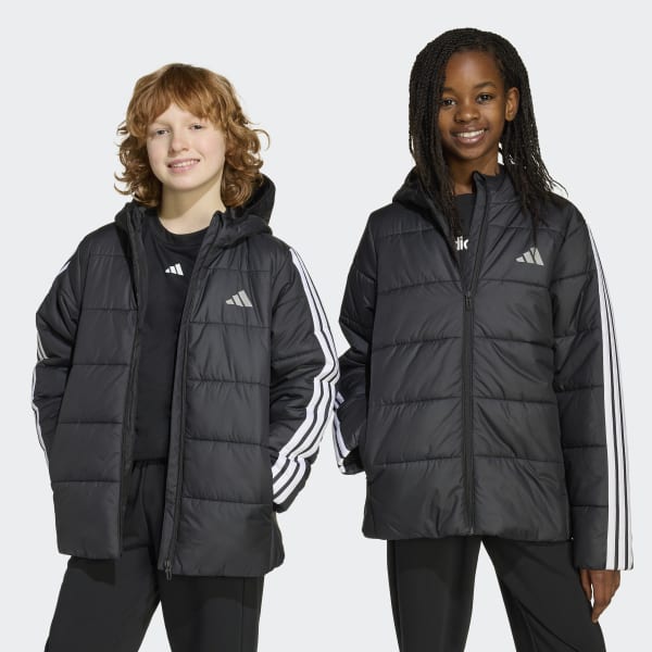 adidas Essentials 3-Stripes Padded Jacket Kids - Black | Free