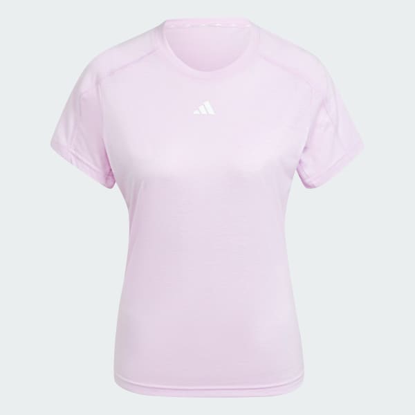Morado Polera AEROREADY Train Essentials Minimal Branding Cuello Redondo