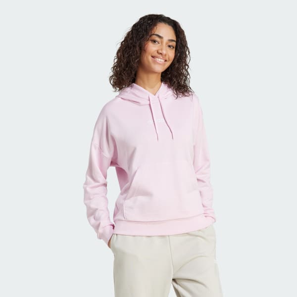 Rose Essentials - Sweat-shirt à capuche en tissu éponge linéaire