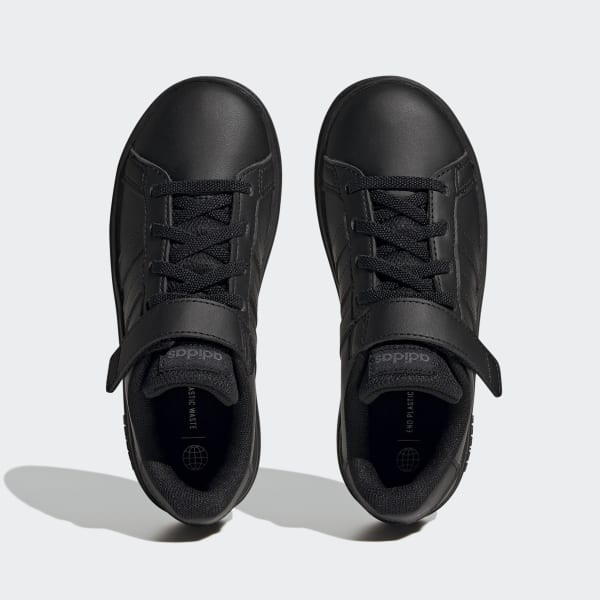 Negro Zapatillas adidas Grand Court Court Cordones Elásticos y Tira Regulable