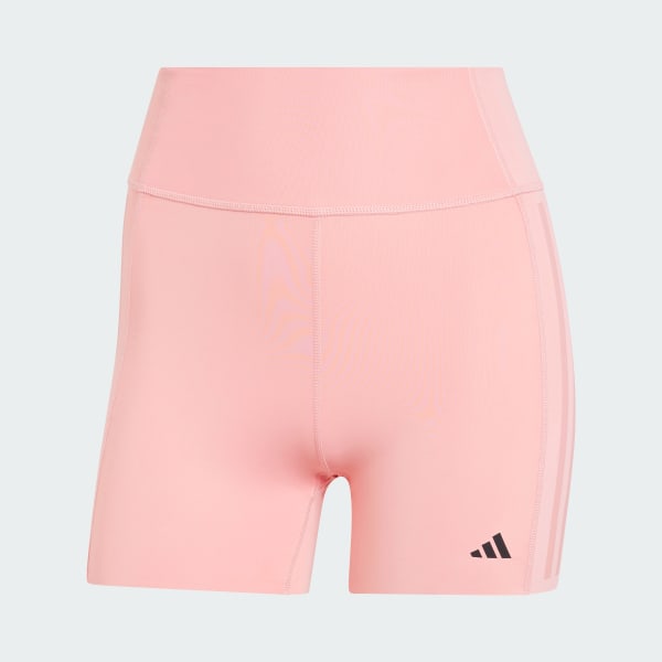 Pink Optime 4-Inch Raw-Cut-Hem Leggings