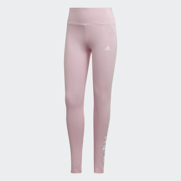 Adidas Mallas Essentials Logo Corte Alto True Rosa Mujer Training XS