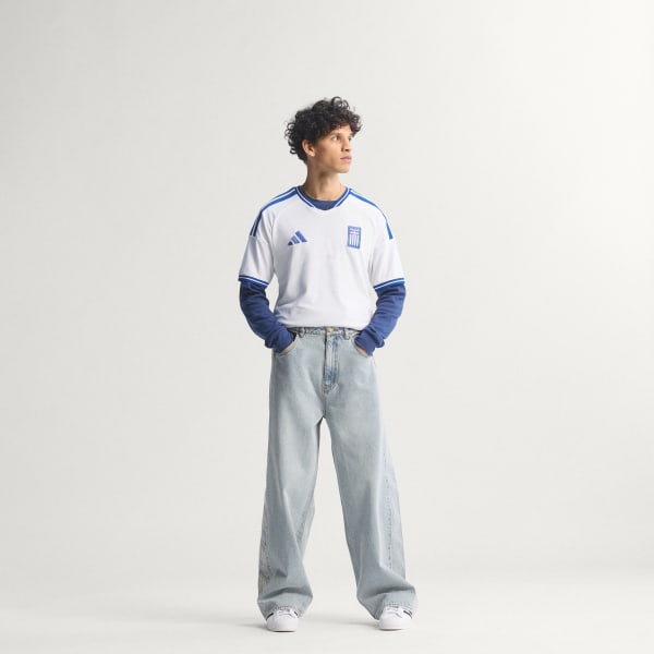 blanc Maillot Domicile Grèce 26 Authentique