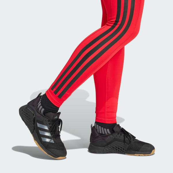 adidas Legging long bandes Optime Rouge adidas Belgium