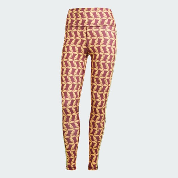Geel adidas x FARM Rio 7/8 Legging
