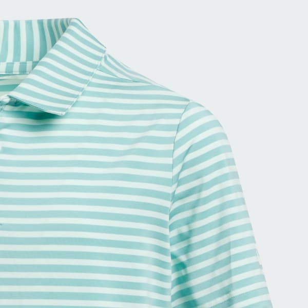 Turquoise Performance Stripe Polo Shirt Kids