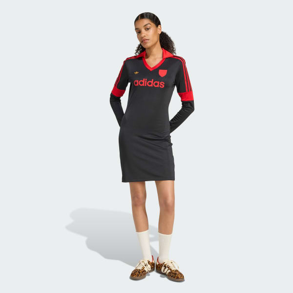 adidas Graphic Soccer Jersey Dress - Black | Free Shipping