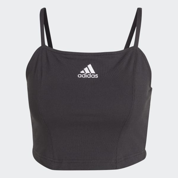 Nero Canotta Allover adidas Graphic Corset-Inspired