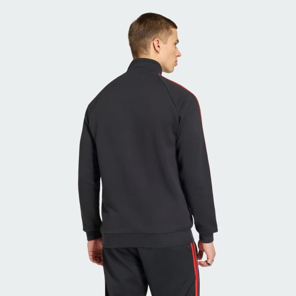 Preto Moletom CR Flamengo Originals Meio Fecho de Zíper