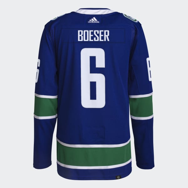 Bleu Maillot Domicile Canucks Boeser Authentique