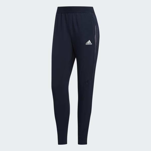 Men's Clothing - Essentials French Terry Tapered Cuff 3-Stripes Pants - Blue  | adidas Oman