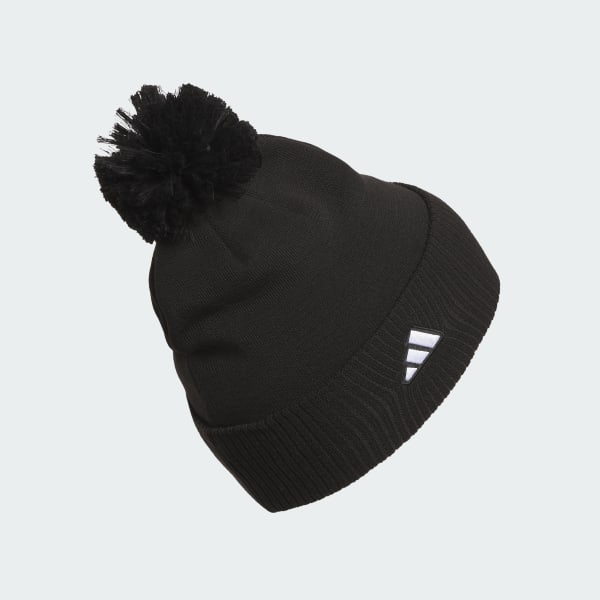 adidas Solid Cuffed Pom Beanie - Black | Free Shipping with