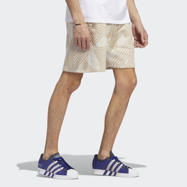 Beige Short Original Athletic Club Allover Print UV015