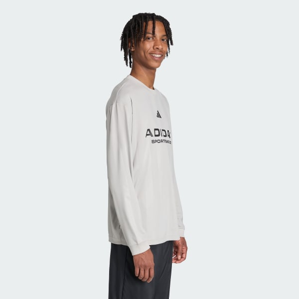 adidas Long Sleeve Jacquard Jersey - Grey | Free Shipping with
