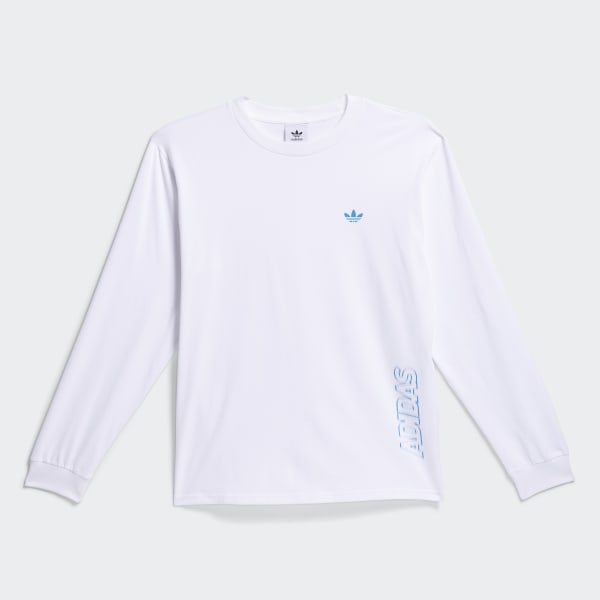 Adidas Speed Graphic Long Sleeve Tee Gender Neutral White Adidas Belgium