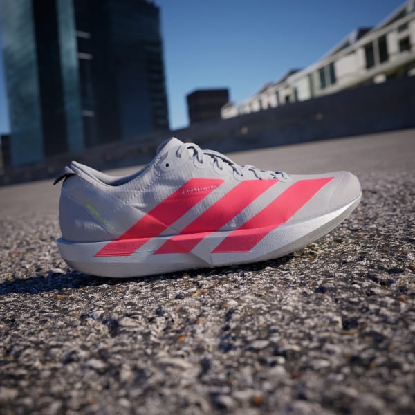 Grey Adizero Adios 9 Running Shoes