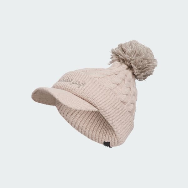 ブラウン 【ゴルフ】ポンポンブリムニットキャップ