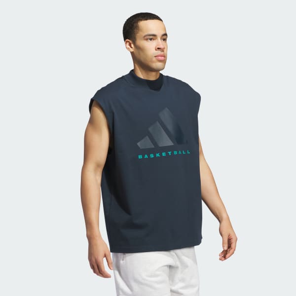 Azul Camiseta sin Mangas adidas Basketball (Unisex)