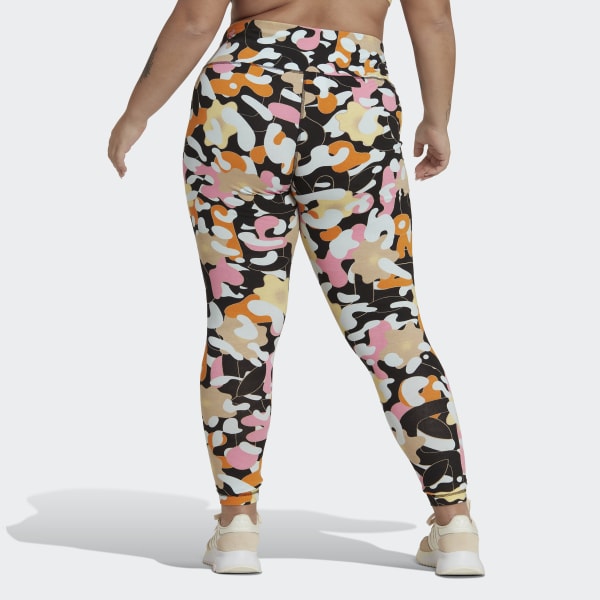 Multicolour High-Waisted Leggings (Plus Size) ETW33