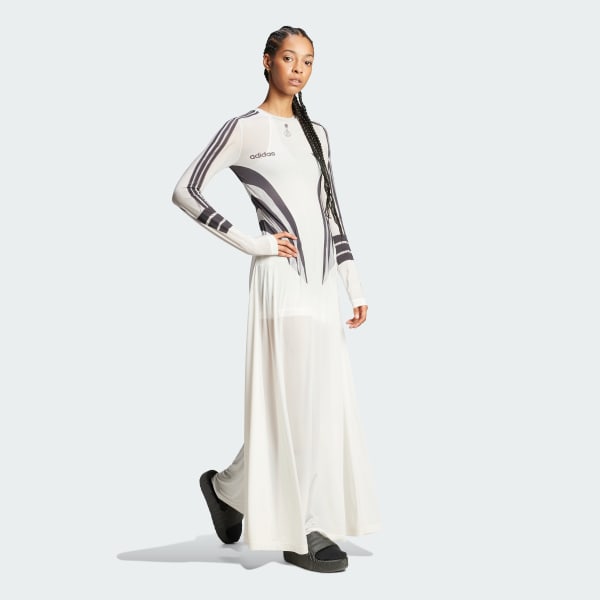 Blanc Robe Atlanta imprimé par sublimation