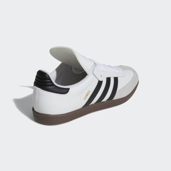 Adidas samba white leather sale