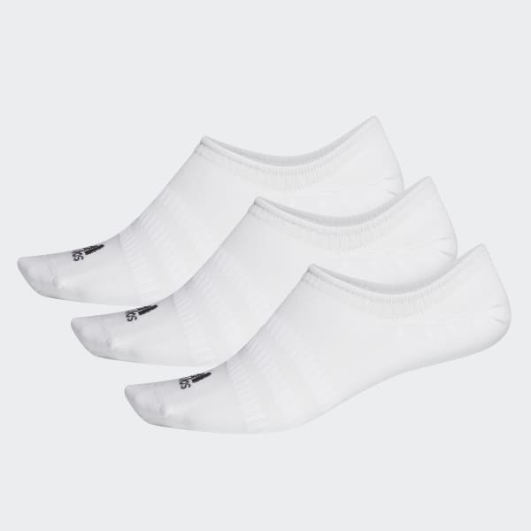 adidas No-Show Socks 3 Pairs - White 