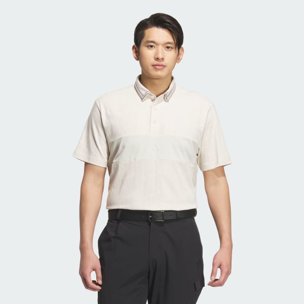 ベージュ 【ゴルフ】ビヨンド ザ コース ジャガード BOSロゴ 半袖シャツ