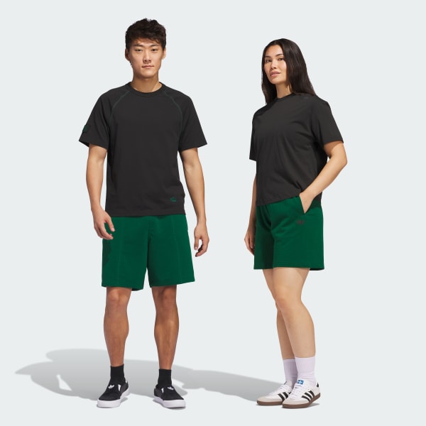 00s old adidas Oサイズ モスグリーン ワイドショーツ アディダス シュムーフォイル フェザーウェイトショーツ（ジェンダー