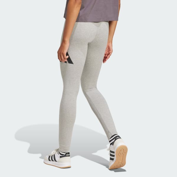 Grey Essentials Big Logo Cotton Leggings