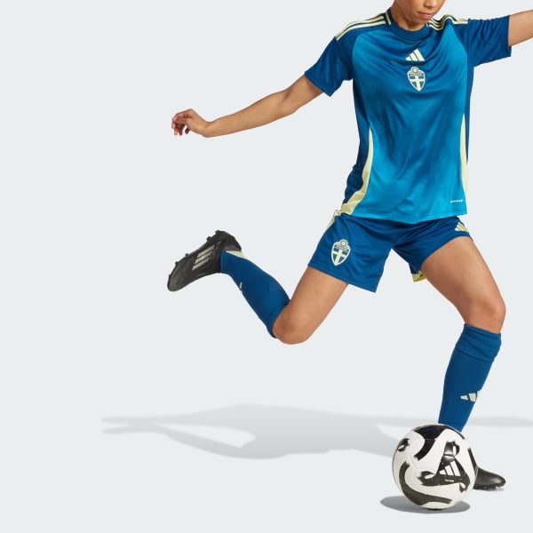 Blau Schweden 25 Frauenteam Auswärtsshorts