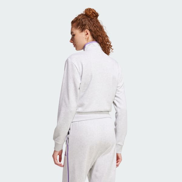 Gra Essentials Color Pop French Terry Crop Quarter-Zip Träningsjacka