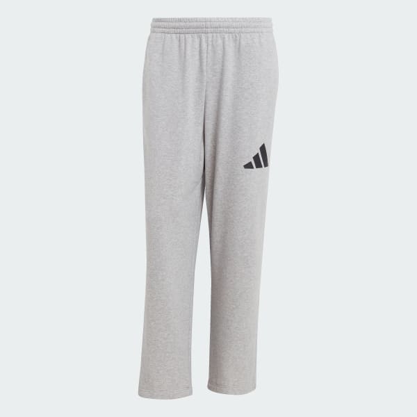 Grau Essentials Wide Leg 3 Bar Logo Hose