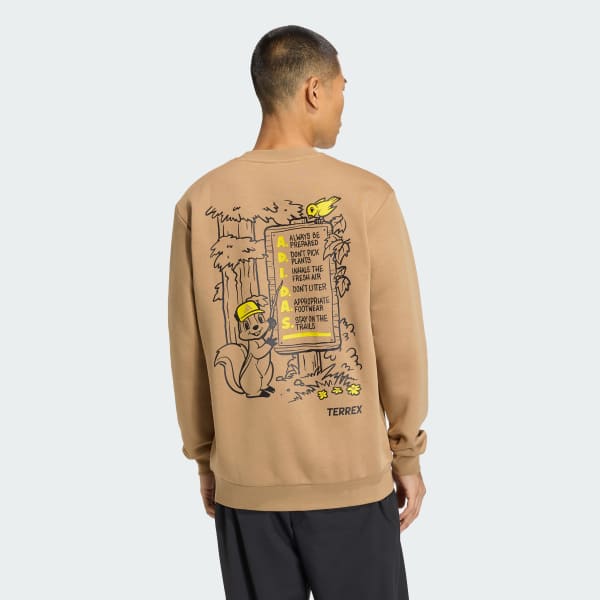 Kahverengi Terrex Trail Rules Graphic Crew Sweatshirt
