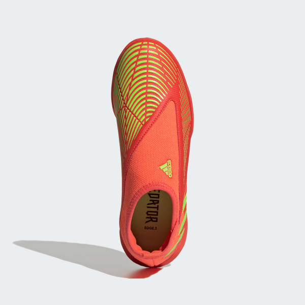 Orange Predator Edge.3 Laceless Turf Boots