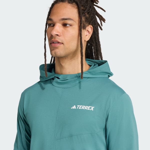 adidas Terrex Multi Climacool Hooded Long Sleeve Top - Green