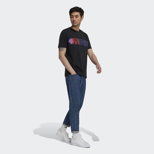 cierna Tričko adidas x Paris Basketball Paris Pour Paris