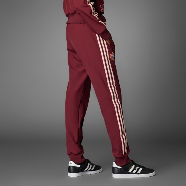 Burgundy FC Bayern Terrace Icons Track Pants
