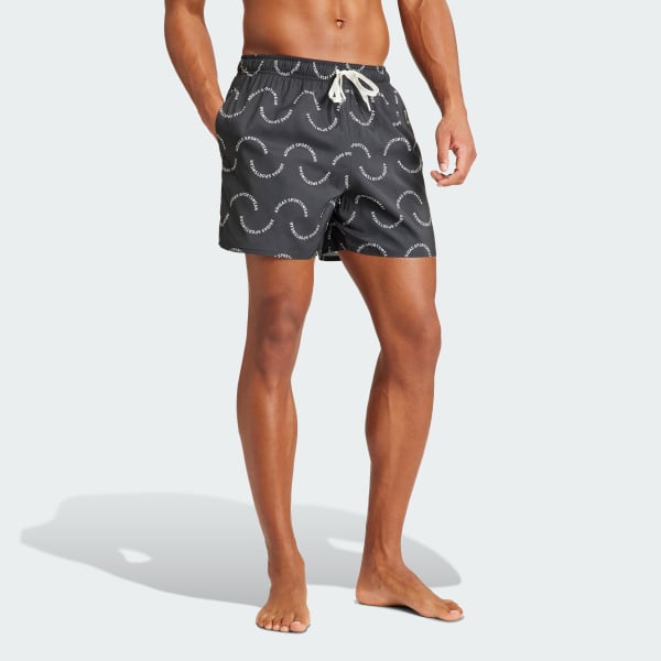 adidas Wave Logo CLX Swim Shorts - Black | Free Shipping with adiClub ...