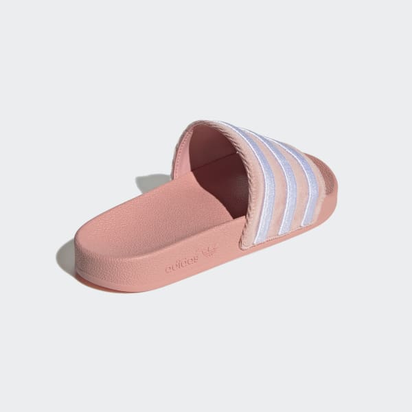 Girls pink adidas cheap slides
