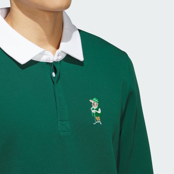 ★★Adairs★★ classic chip graphic rugby shirt JJ4199 adidas Classic Chip Graphic Rugby Shirt - Green | adidas New