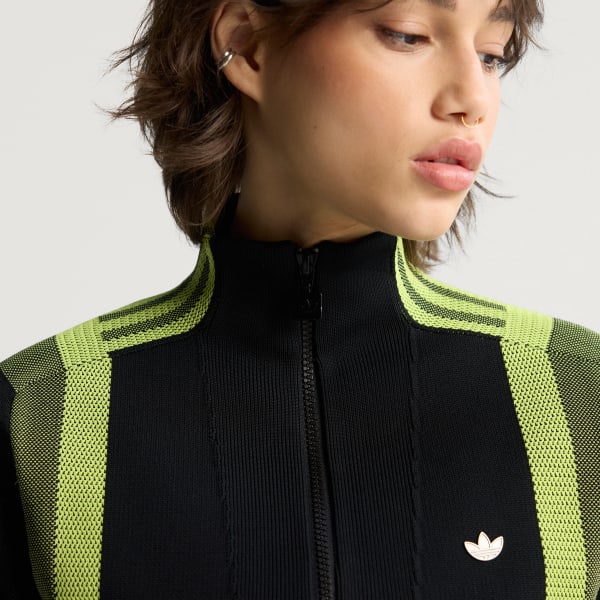 Black Knitted Track Top